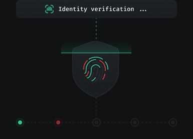 Identity verification shield scan — easy to detect illustration
